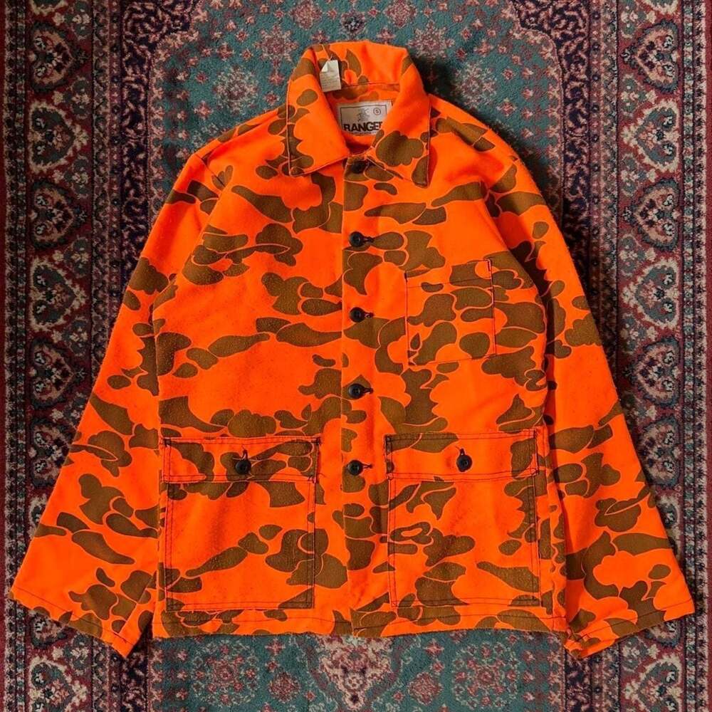 Ranger Vintage Blaze Orange Frogskin Camo Hunting Jacket